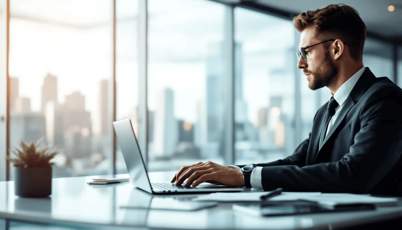 A marketing director analyzing data for business development strategies in a law firm.