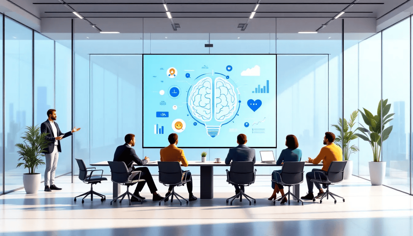 An illustration depicting the concept of emotional intelligence (EQ) with a focus on self-awareness.