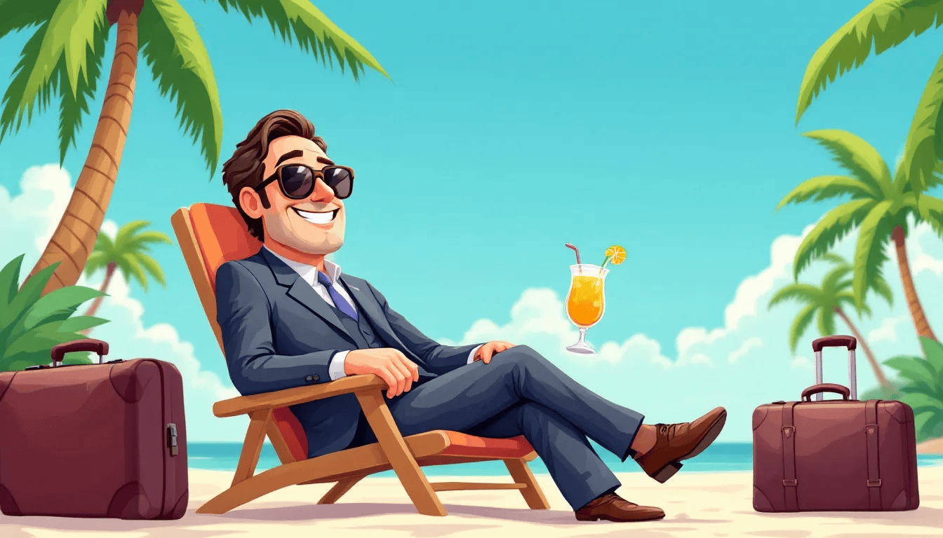 A lawyer taking regular breaks and vacations to maintain work life balance.