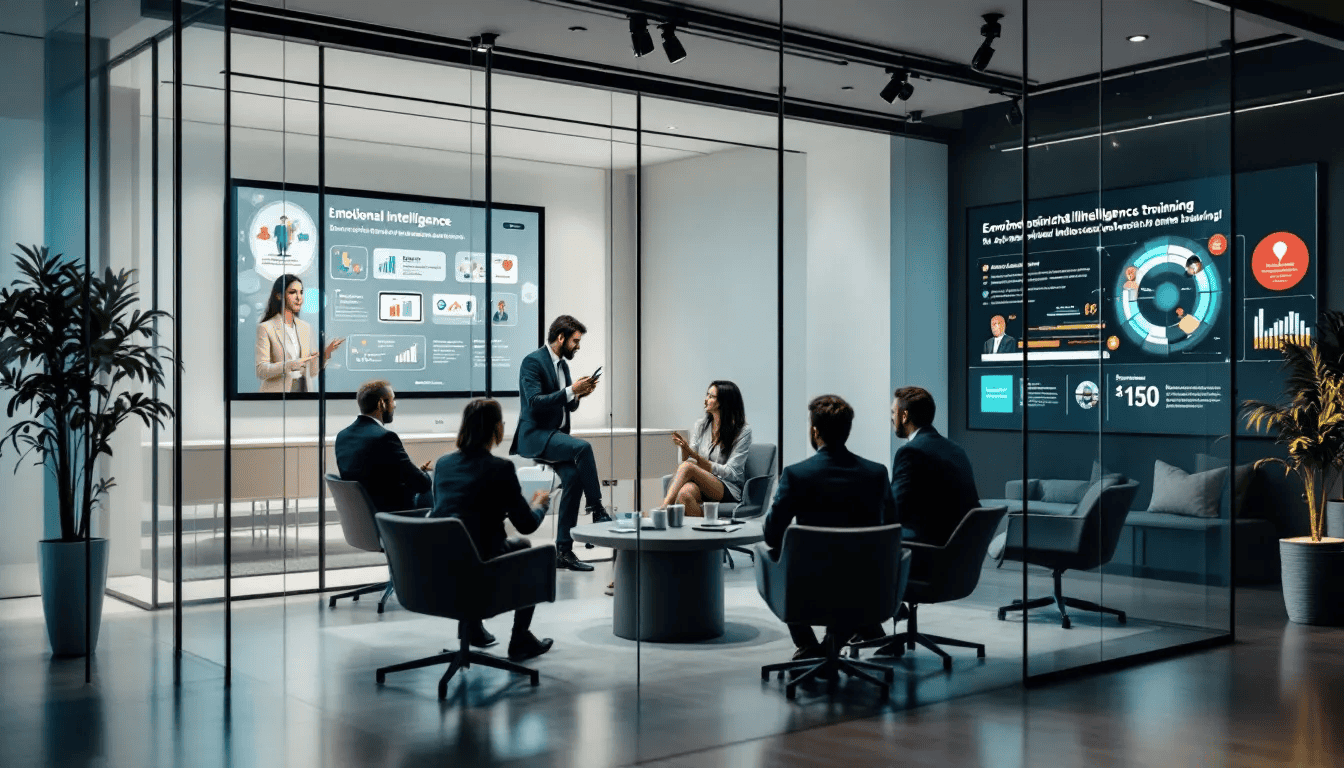 A training session focused on emotional intelligence for lawyers, with participants engaging in activities.