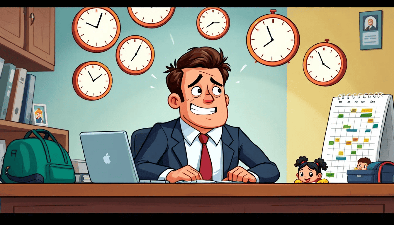 A lawyer effectively managing time to achieve work life balance.