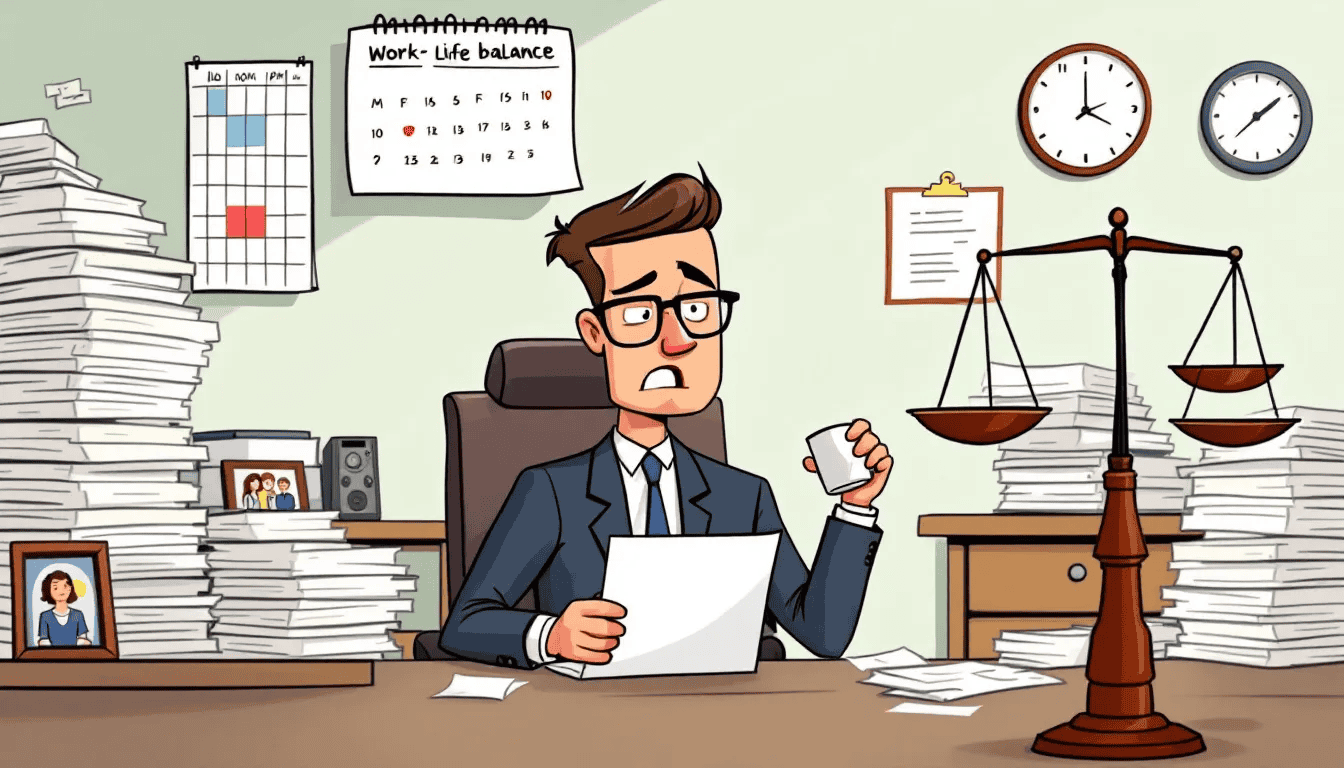 A lawyer setting boundaries for a healthy work life balance.